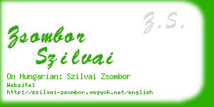 zsombor szilvai business card